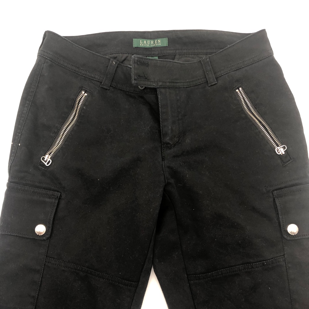Lauren Black Cargo Pants Very Clean Very Black Size 4 Lauren Black Cargo Pants Very Clean Very Black Size 4